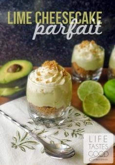 
                    
                        Lime Cheesecake Parfait | by Life Tastes Good is lusciously delicious with a secret healthy ingredient #avocado #healthy
                    
                