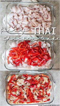 Easy Thai Chicken Bake | www.thepinningmama.com | #easy #dinner #recipe #weeknight
