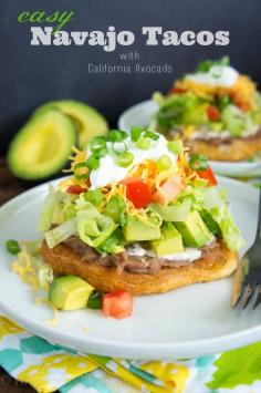 Easy Navajo Tacos with California Avocado! #dinner #spice #flavor #food explore borsarifoods.com