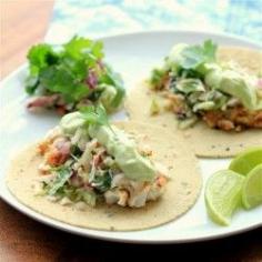 
                    
                        Avocado Cream Slaw Fish Tacos
                    
                