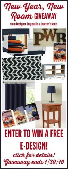 
                    
                        HOLY COW! Enter to win a FREE e-design consultation from Designer Trapped in a Lawyer's Body. Awesome!
                    
                