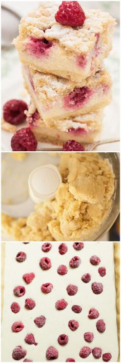 
                    
                        Silky smooth cheesecake studded with raspberries (frozen are totally okay) sandwiched between buttery crust. Pure heaven!
                    
                