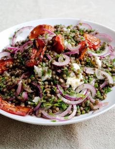 
                    
                        Castelluccio lentils with tomatoes and gorgonzola
                    
                