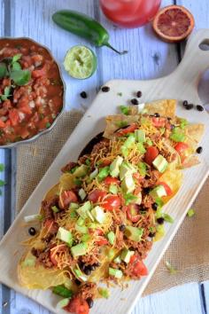 {Quick} Turkey Enchilada Nachos #nachos #healthy #glutenfree