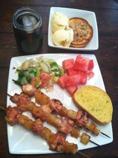 Pineapple chicken teriyaki kabobs