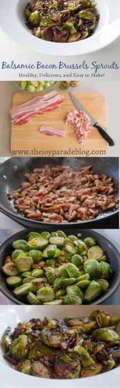 
                    
                        Balsamic Bacon Brussels Sprouts - Easy to make and addictively delicious!
                    
                
