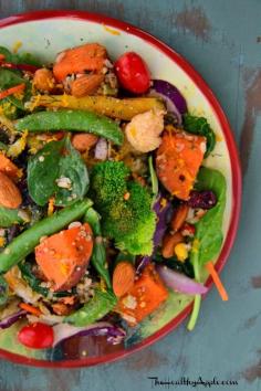 
                    
                        Spinach Quinoa Salad with Honey Coriander Dressing {Gluten-Free, Dairy-Free, Vegan} #glutenfree
                    
                