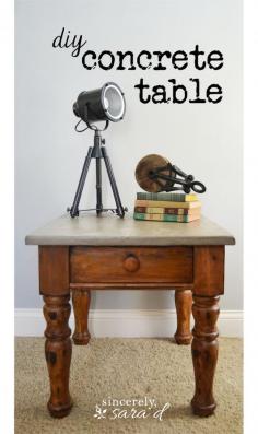 DIY concrete table top