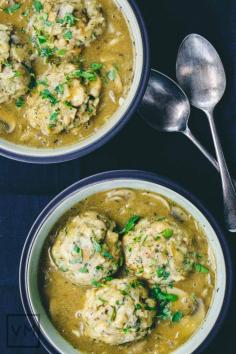 
                    
                        Vegan Pretzel Dumplings with Mushroom-Sauerkraut Gravy
                    
                