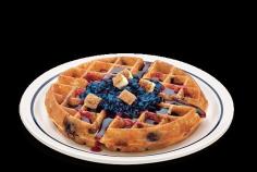 
                    
                        The New IHOP Waffles Feature New York Cheesecake Inside the Dough #desserts trendhunter.com
                    
                