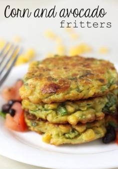
                    
                        Corn and avocado fritters - crispy yet creamy, with just a hint of spice!
                    
                