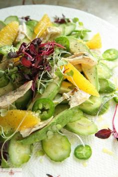 
                    
                        Cucumber, Chili and Orange Chicken Salad
                    
                