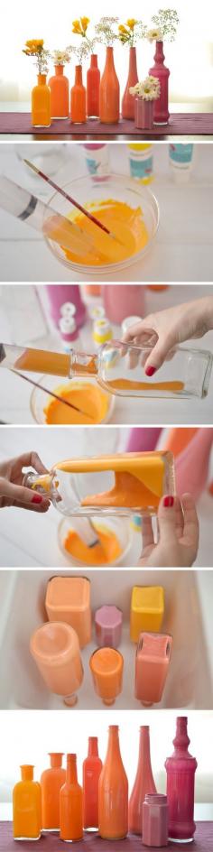 Koalita Craft blogs about... More DIY http://koalitacraft.blogspot.com #diy #handmade #crafts #spring #flowers #painting #bottles #recycle #upcycle #jars #homedecor #decoration #eventplanning #wedding #tablesetting #party #centerpiece