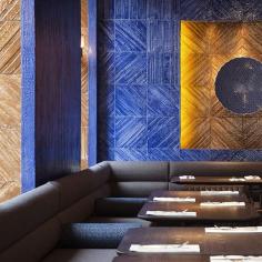 Istanbul design studio Autoban did the business at Babaji, and the contemporary interior is a rich and sumptuous tribute to the traditional design characteristics of the country. Iznik patterns are seen in the soft furnishings, and the tiling also takes its cue from the Turkish province, adding to the decadent feel in the dining area...