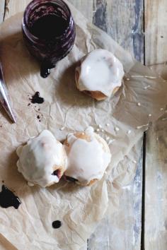 Grape Jelly Filled Honey Lemon Doughnuts recipe.