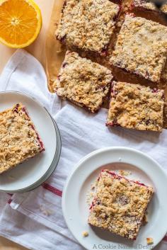 
                    
                        CRANBERRY ORANGE CRUMB BARS
                    
                
