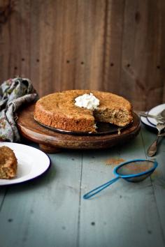 rhubarb cardamom cake.