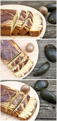 AVOCADO MARBLE CAKE. No butter. No oil. No shortening. This cake is still so soft and moist and totally delicious.