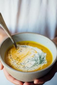 
                    
                        Kabocha Squash, Fennel and Ginger Soup with Spicy Coconut Cream
                    
                