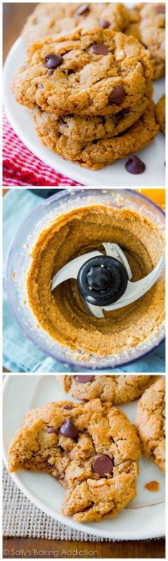 Another pinned said: 5 Ingredient Flourless Almond Butter Chocolate Chip Cookies. Taste testers had no idea these were gluten free! cookies recipe