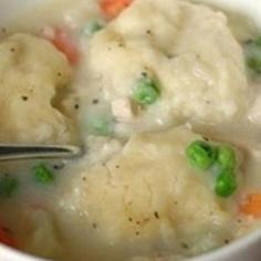 
                    
                        Easy Slow Cooker Chicken & Dumplings ... not my moms homemade dumplings, but much easier, gotta see how they taste
                    
                