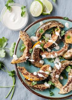 
                    
                        Almond & Herb Crusted Acorn Squash With Sriracha Cashew Aioli
                    
                