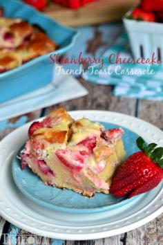 Strawberry Cheesecake Breakfast Casserole.
