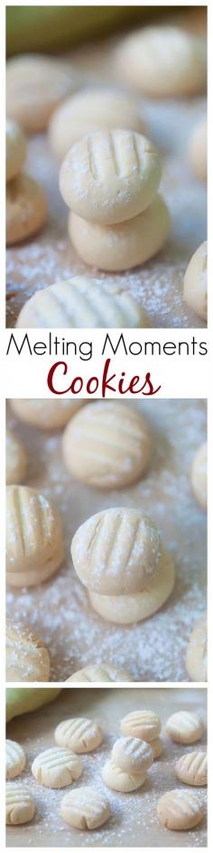 Melting Moments Cookies – the most crumbly, buttery, and delicious cookies ever. So easy to make but yields the best melting moments cookies | rasamalaysia.com
