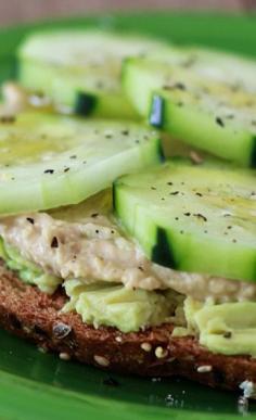 
                    
                        Cucumber Hummus Avocado Toast
                    
                