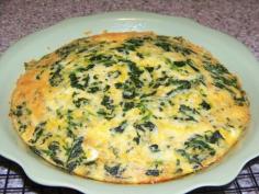 Crustless Spinach Pie.