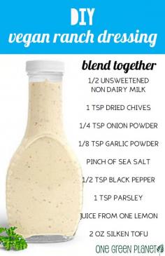 
                    
                        7 Delicious Things to Do with Non-dairy Milk You Haven't Tried Yet: Vegan Ranch Dressing onegr.pl/1jJoTaC #vegan #diy
                    
                