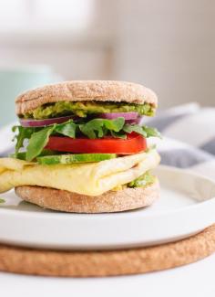 Avocado, Egg and English Muffin Breakfast