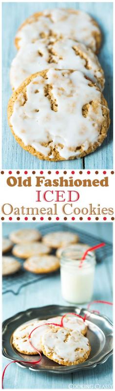 
                    
                        Old Fashioned Iced Oatmeal Cookies - these cookies are unbelievably good!! Just like the kind grandma made!
                    
                