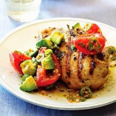 
                    
                        Grilled Cilantro Chicken with Pickled Tomato and Avocado Salsa - greatrecipestosha... #avocado #chicken #salsa #recipe
                    
                
