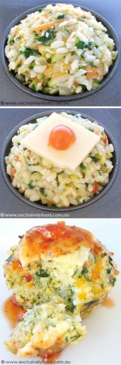 
                    
                        Rice & Veggie Cupcakes: www.exclusivelyfo...
                    
                