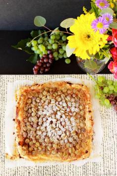 Grape Mascarpone Rustic Tart