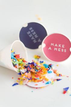 
                    
                        Make A Mess | DIY Confetti Tossers with Free Printable
                    
                