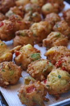 
                    
                        fried avocado fritters with avocado cilantro cream dipping sauce....yum!!!
                    
                