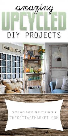 Upcycled Projects for the New Year is what we are featuring today at The Cottage Market! Upcycled Inspirations that will make you think creating!