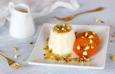 
                    
                        Burnt Honey & Yoghurt Panna Cotta with Apricots in Orange Blossom Syrup
                    
                
