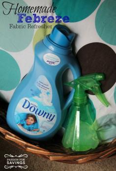 
                    
                        Homemade Febreze Fabric Refresher! Love this easy recipe!
                    
                
