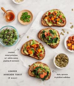 
                    
                        Loaded Sweet Potato Avocado Toast / loveandlemons
                    
                