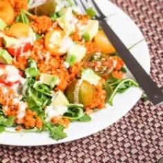 
                    
                        #Vegan Buffalo Crumble #Salad tastes just like ground meat, but is actually vegan and gluten-free and made with all natural healthy ingredients! Delicious and healthy : )
                    
                
