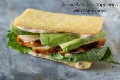 
                    
                        Grilled Chicken Avocado Napoleans with buttery puff pastry and creamy avocado served with spicy cayenne mayo ohsweetbasil.com_-
                    
                