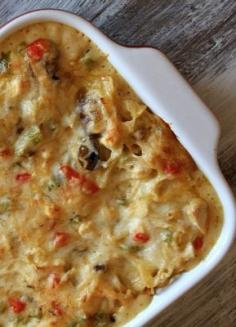 Chicken Spaghetti Casserole - careful of portion size!!