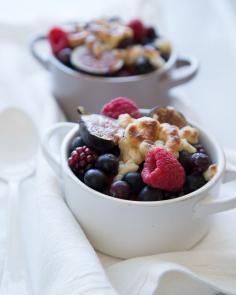 baked berries with marzipan and amaretto Sweet Paul recipe