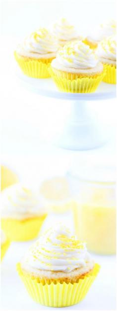 
                    
                        Lemon Curd Cupcakes on twopeasandtheirpo... Lemon cupcakes with buttercream frosting and lemon curd inside! These cupcakes are amazing!
                    
                