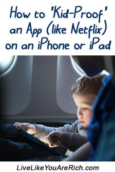 
                    
                        How to 'Kid-Proof' an App (like Netflix) on an iPhone or iPad...locks the screen and parts of the screen and app still works. Video and written instructions.
                    
                