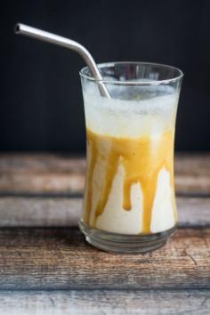 
                    
                        Vanilla frozen Greek yogurt stands in for ice cream in this lightened up version of my favorite Bananas Foster Milkshake!
                    
                
