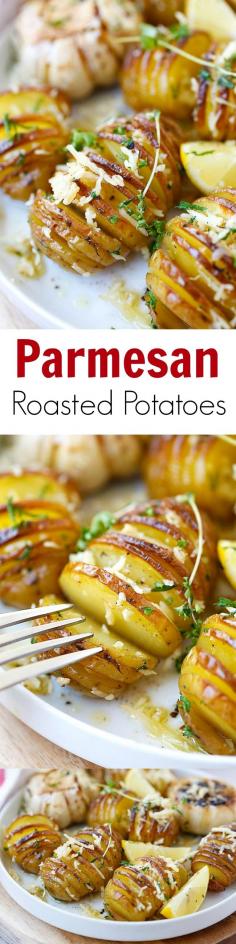 
                    
                        Parmesan Roasted Potatoes – the easiest and BEST roasted potatoes with Parmesan cheese, butter and herbs. SO good you’ll want to make it every day!! | rasamalaysia.com
                    
                